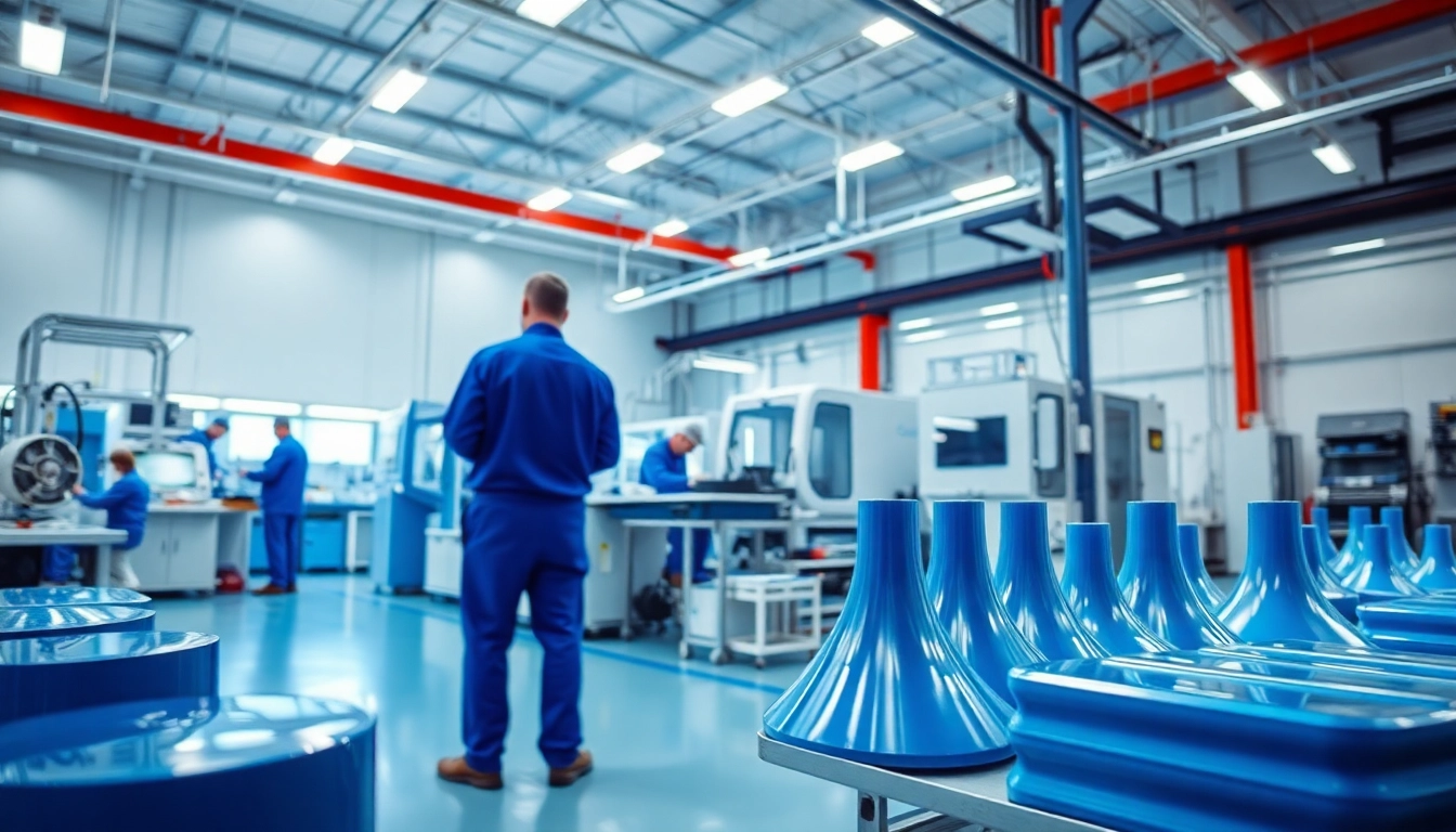GRP Manufacturer showcasing advanced machinery and skilled technicians at work