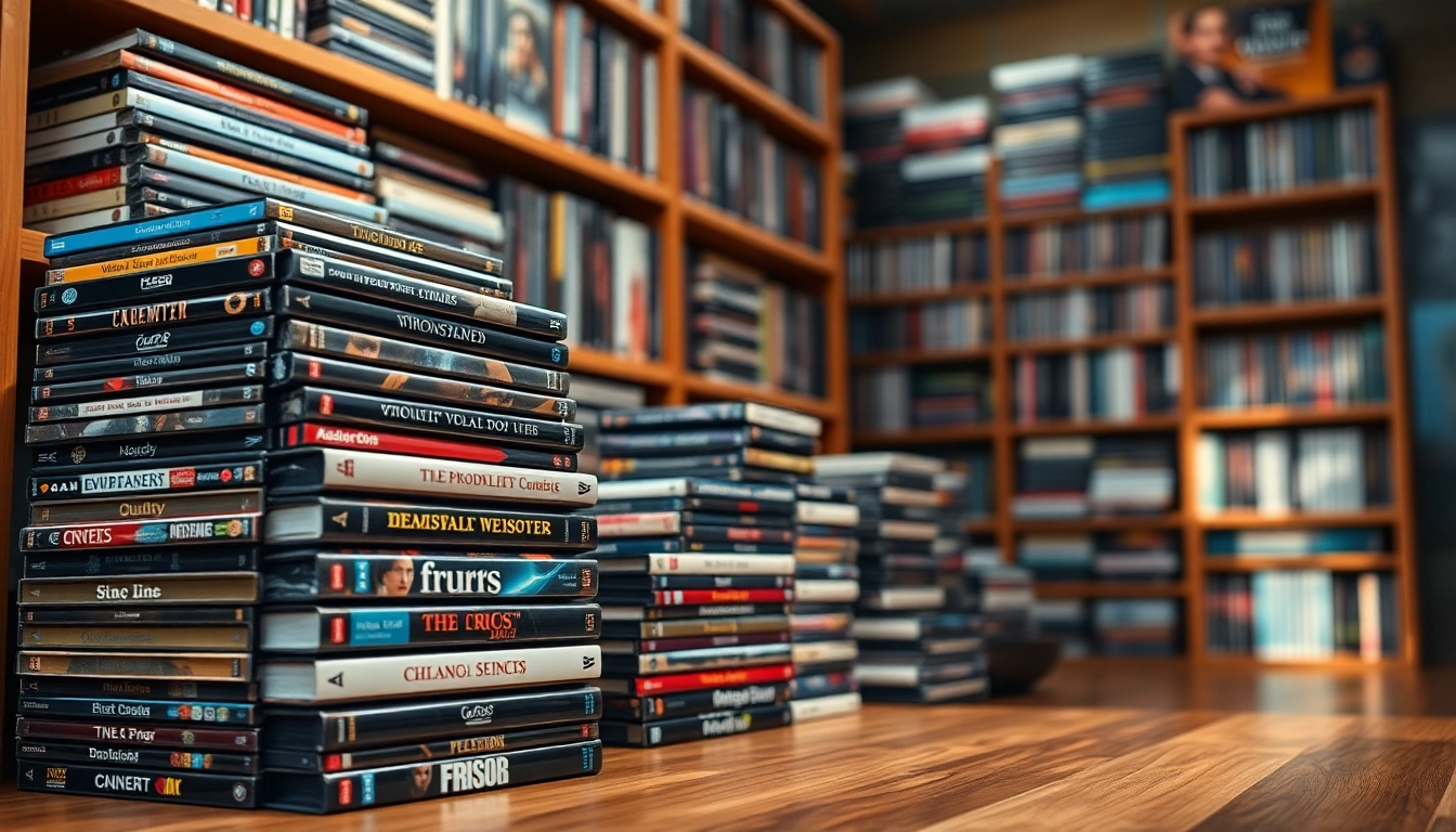 Explore an array of wholesale DVDs showcasing diverse genres and vibrant cover art.