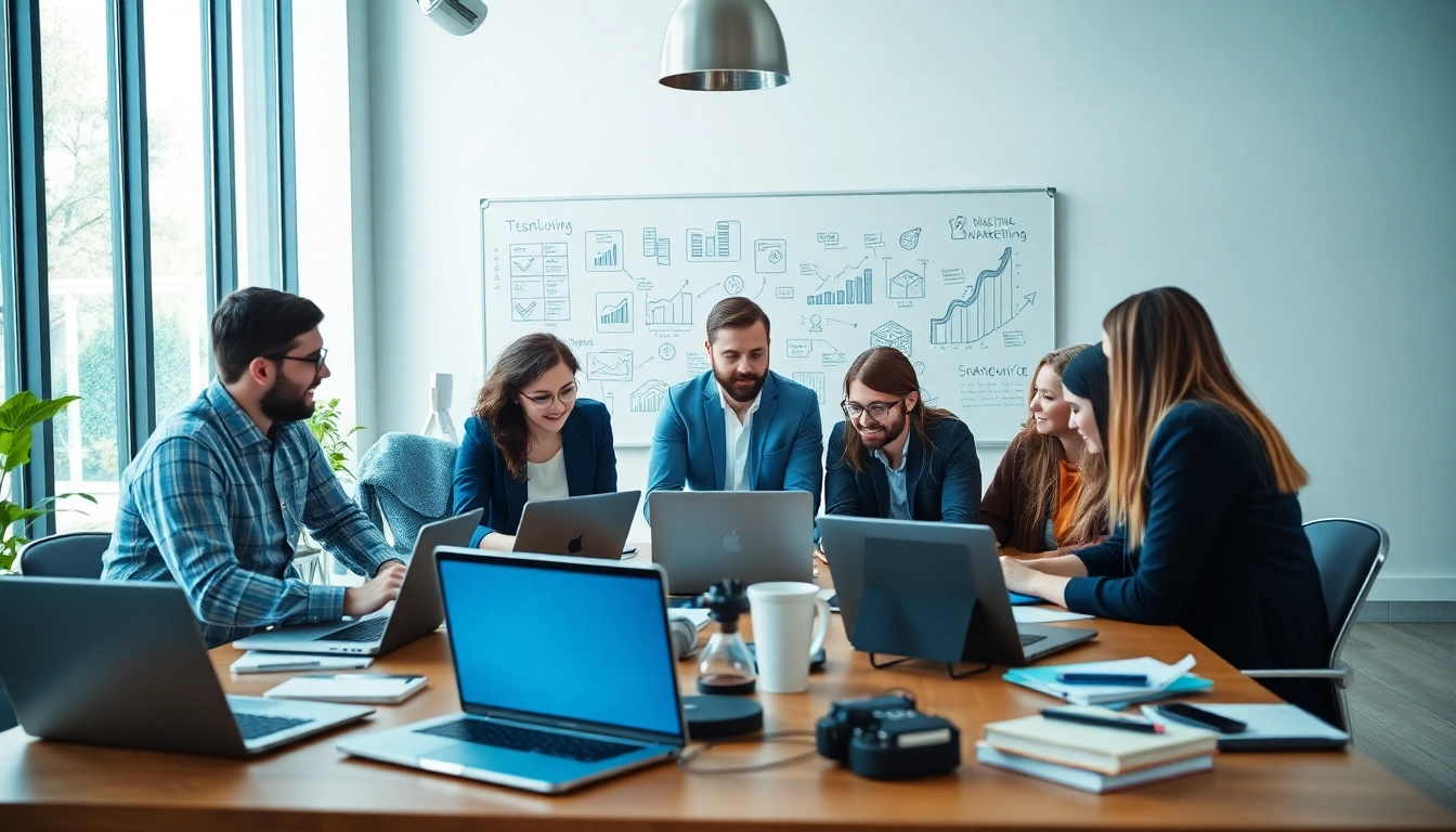 Digital marketing agency Melbourne team collaborating in a modern office