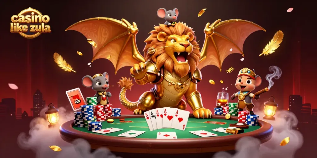 Experience winning at casino like zula with an energetic chimera and poker scene.