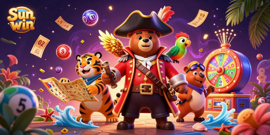 Win big at Sun win with thrilling games and vibrant slots in this dynamic 3D illustration.