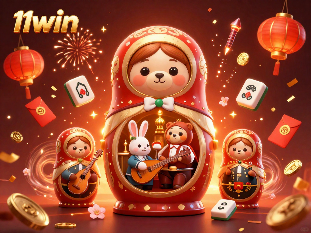 Experience the thrill of 11WIN with a vibrant scene showcasing casino themed characters and elements.