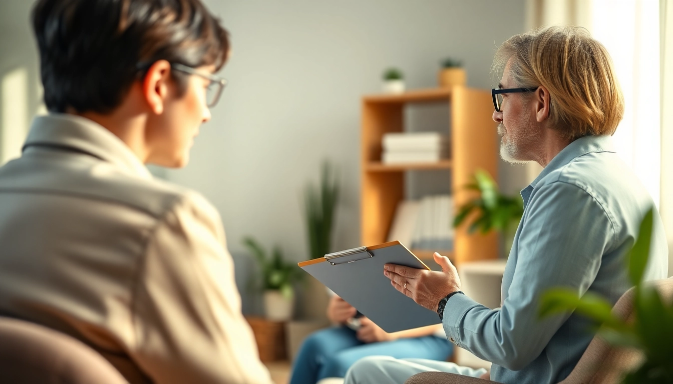 Therapist assisting a client with ocd counselling maple ridge, showcasing professional empathy and support.