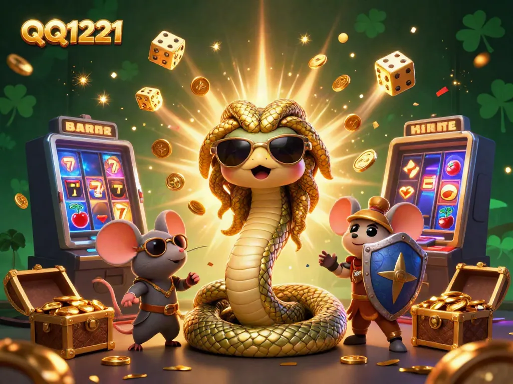 Experience thrilling gameplay with QQ1221, featuring vibrant 3D characters and a jackpot explosion.