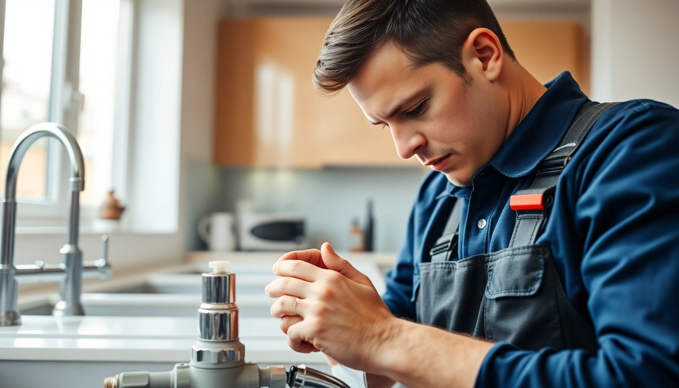 WeFix London plumber focused on maintenance in a modern apartment setting, showcasing professionalism.
