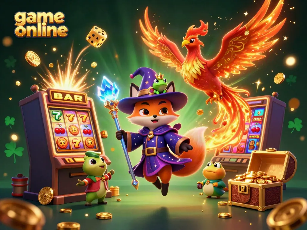 Experience thrilling game online adventures with a wizard fox and phoenix in a dynamic casino landscape.