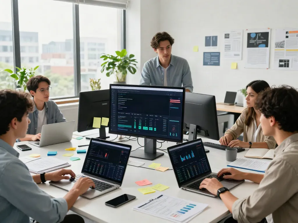 Marketers collaborating in a vibrant office space; click this link now to discover digital marketing insights.