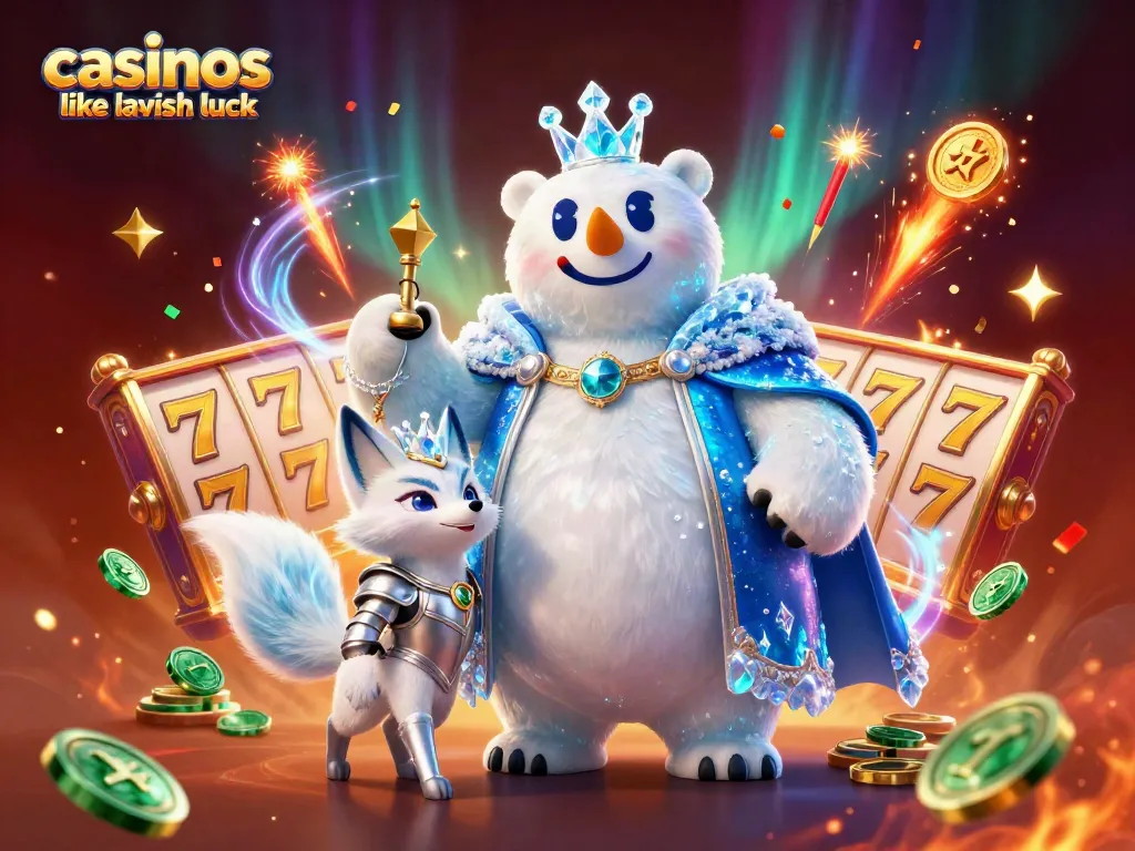Spin the reels and win big at casinos like Lavish Luck with our exciting 3D illustration!