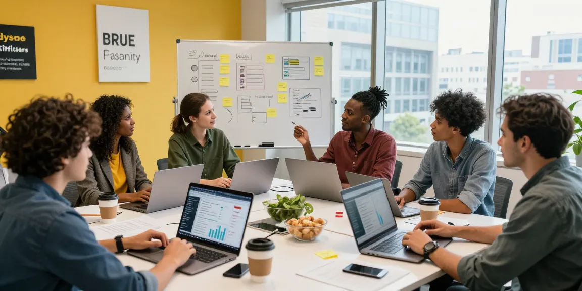 Marketing team collaborating on strategies for https://miraviglp.com in vibrant office setting.