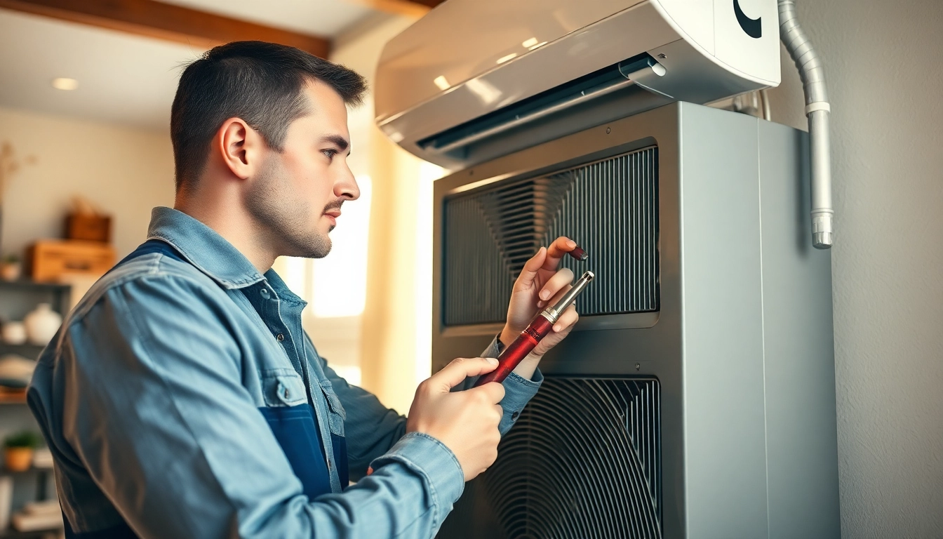 Reliable technician providing hvac services minneapolis in a cozy home environment.