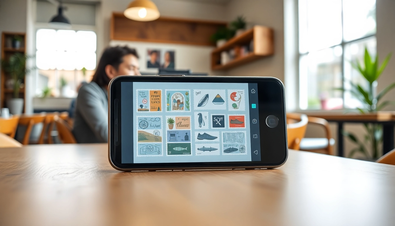 Engaging view of digital stamp cards on a smartphone for loyalty programs.
