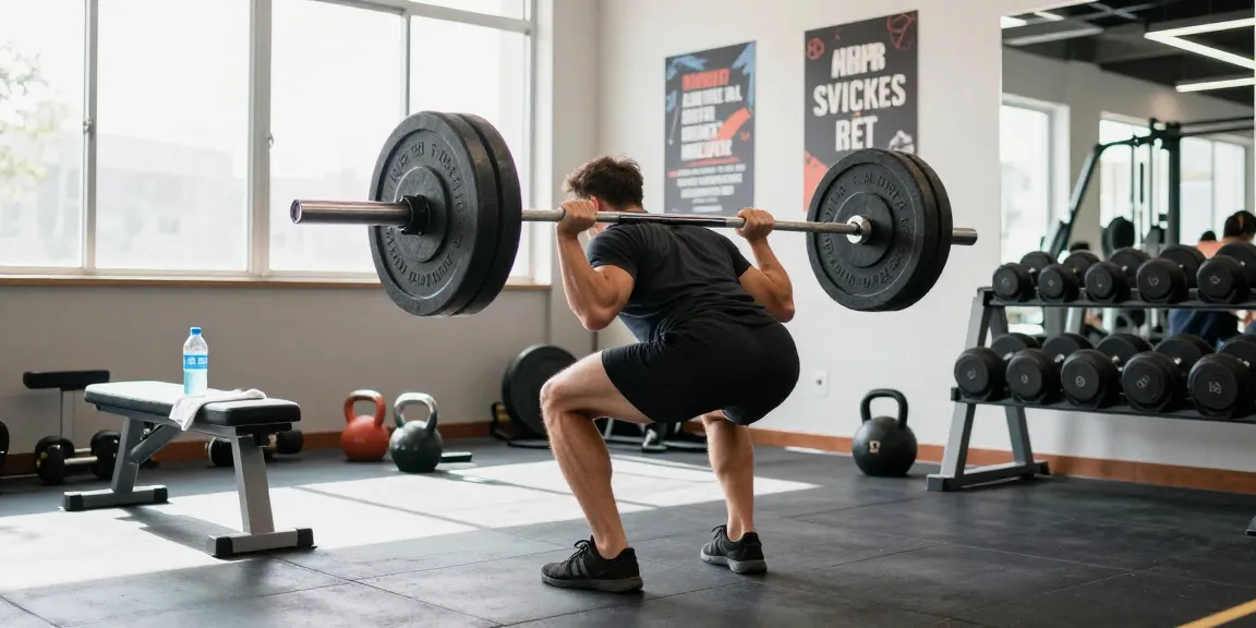 Medi Pharma Steroids in action as an athlete performs deadlifts in a vibrant gym.